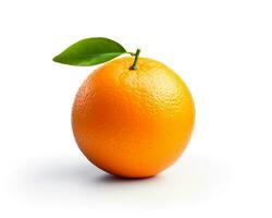 Photo of Mandarin orange isolated on white background. Generative AI