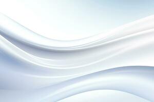 Abstract white soft waves background, Generative AI illustration photo