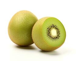 Photo of Kiwifruit isolated on white background. Generative AI