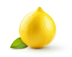 foto de limón aislado en blanco antecedentes. generativo ai