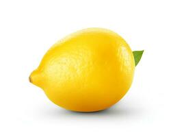 Photo of Lemon isolated on white background. Generative AI