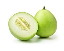 Photo of Honeydew isolated on white background. Generative AI