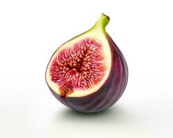 Photo of Fig isolated on white background. Generative AI