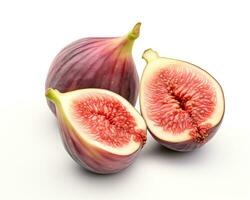 Photo of Fig isolated on white background. Generative AI