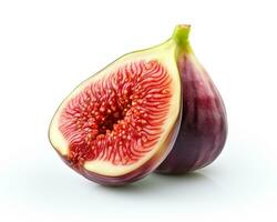 Photo of Fig isolated on white background. Generative AI