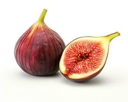 Photo of Fig isolated on white background. Generative AI