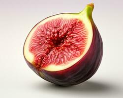 Photo of Fig isolated on white background. Generative AI