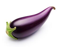 Photo of Eggplant isolated on white background. Generative AI