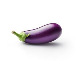 Photo of Eggplant isolated on white background. Generative AI