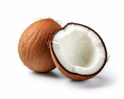 Photo of Coconut isolated on white background. Generative AI