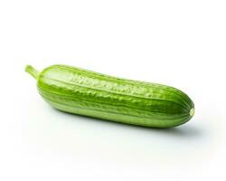 Photo of Cucumber isolated on white background. Generative AI