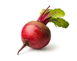 Photo of Beet isolated on white background. Generative AI