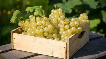 Freshly picked White currant fruit from garden placed in the boxes. Generative AI photo