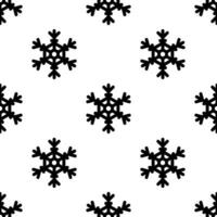 Snowflake seamless pattern on white background. vector