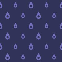 Seamless pattern of falling purple droplets on a dark background. It resembles rain or tears. Vector illustration