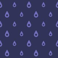 Seamless pattern of falling purple droplets on a dark background. It resembles rain or tears. Vector illustration