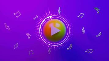 Music player with audio visualizer, for music party video