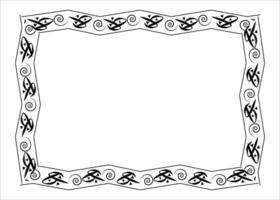 Vector luxury photo frame border design, certificate border or resume border frame
