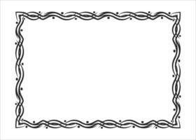 Vector luxury photo frame border design, certificate border or resume border frame