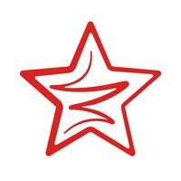 Red star icon vector