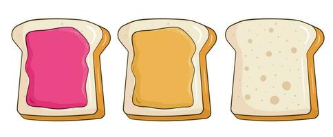 Set of slices of bread vector