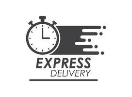 Express delivery icon in flat style. Fast shipping vector illustration on isolated background. Commercial service sign business concept.