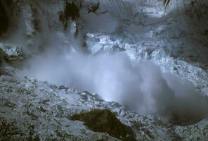 Avalanche on Copa icewall photo