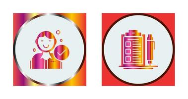 Hire and Check List Icon vector