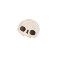 skull illustration. Handpainted cartoon halloween isolated element png