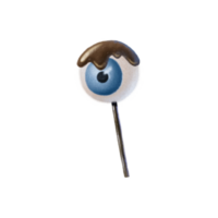Süßigkeiten Auge mit Schokolade. Grusel Halloween Illustration. isoliert Element png