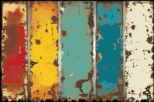 Aged Rustic Metal Texture with Varied Details and Worn Paint Surface for Creative Design Projects, Vintage Art, and Backgrounds vector