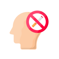 Human Head No Smoke Sign AI Generative png