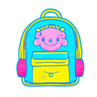 Colorful Kids school bag . AI Generated png