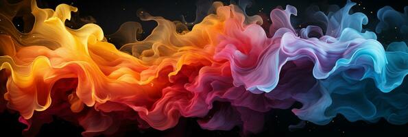 Abstract colorful Graphic motion on background, creative waves of gradient color smoke and liquid, AI Generative photo