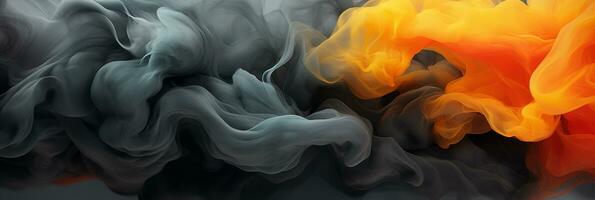 resumen gráfico movimiento en fondo, creativo olas de negro fumar, ai generativo foto