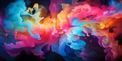 Abstract colorful Graphic motion on background, creative waves of gradient color smoke and liquid, AI Generative photo