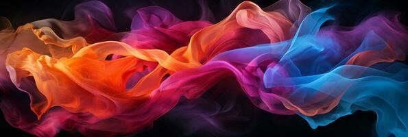 Abstract colorful Graphic motion on background, creative waves of gradient color smoke and liquid photo