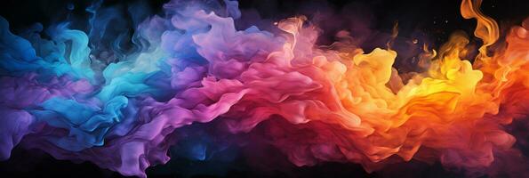 Abstract colorful Graphic motion on background, creative waves of gradient color smoke and liquid, AI Generative photo