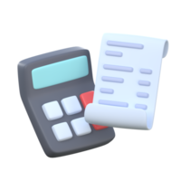Calculator that calculates monthly bills cost control concept png