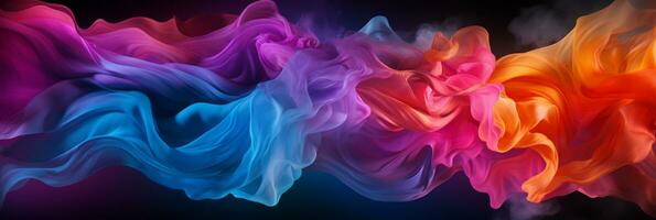 Abstract colorful Graphic motion on background, creative waves of gradient color smoke and liquid photo