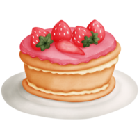 Cake with strawberry png