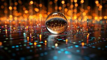 Data Visualization, Close up Technology Digitalization, Optimization of High-Tech Electronics, Data mining, artificial intelligence, business analytics, AI Generative photo