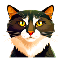 negro gato png gratis descargar ai generado