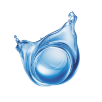 água respingo, azul, transparente, isolado, isolado, transparente, isolado, isolado, isolado. ai generativo png