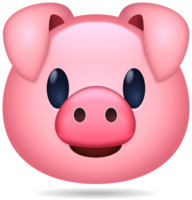 Schwein Emoticon isoliert png