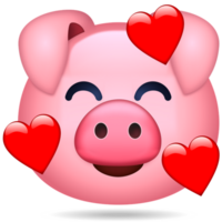 pig emoticon isolated png