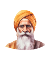 gurú nanak Jayanti ilustración ai generativo png