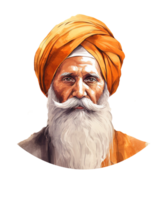 guru nanak jayanti illustrazione ai generativo png