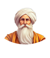 gurú nanak Jayanti ilustración ai generativo png