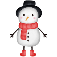 Schneemann Weihnachten dekorativ Aquarell Elemente png